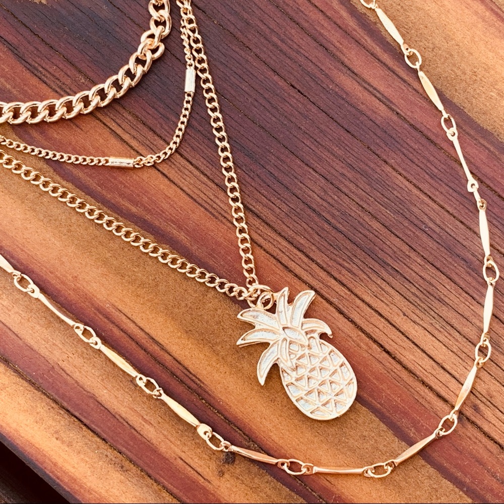 Pineapple Lovers ♡ Choker Layered Necklace - Picture 5 of 8